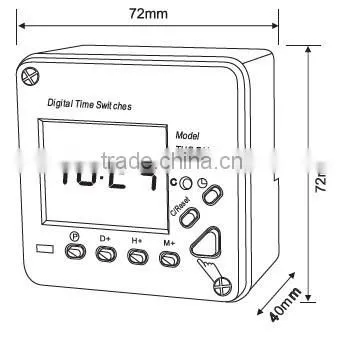 THC711 Channel weekly programmable digital electronic timer