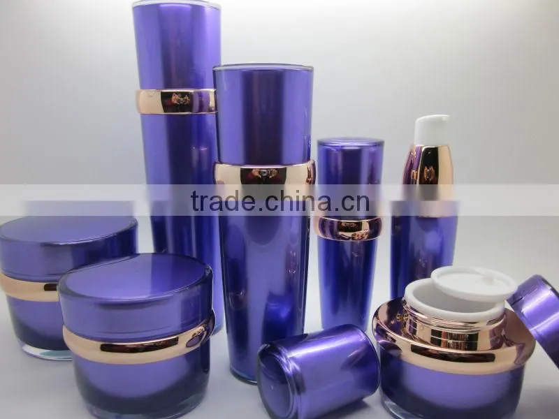 acrylic covex shoulder cosmetic bottles and jars