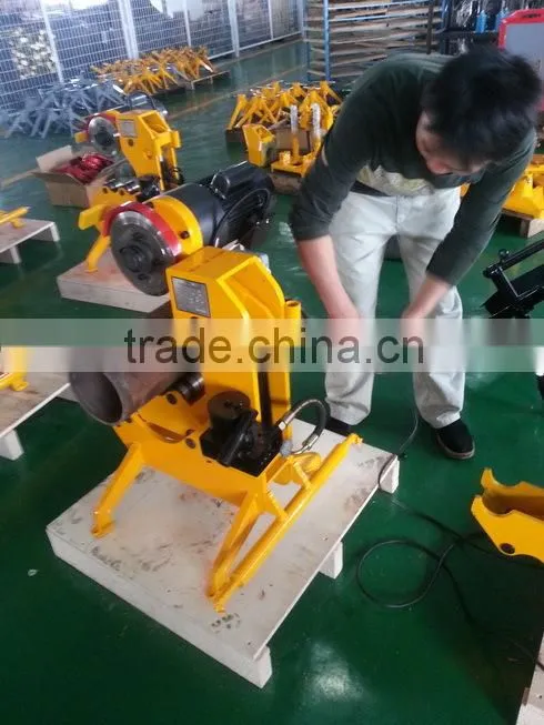CE certified machine applicable for cutting 2"-12" diameter and 10 mm thick steel pipe