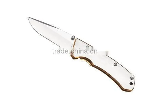 420 Blade Silver Handle Folding Knife