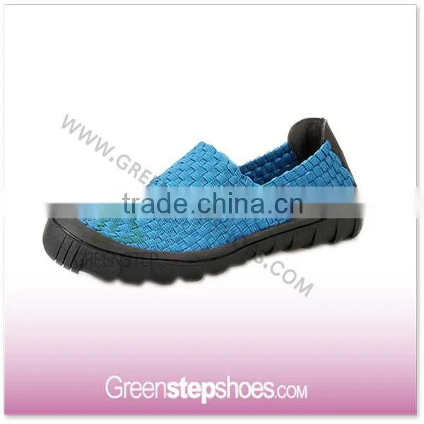 Elastic Upper Men Woven Boat Shoes