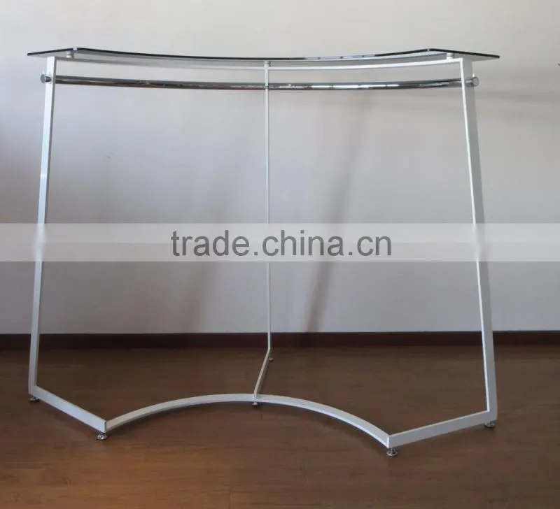 Floor Standing Curve Rail Shopping Mall T-Shirt Display Rack