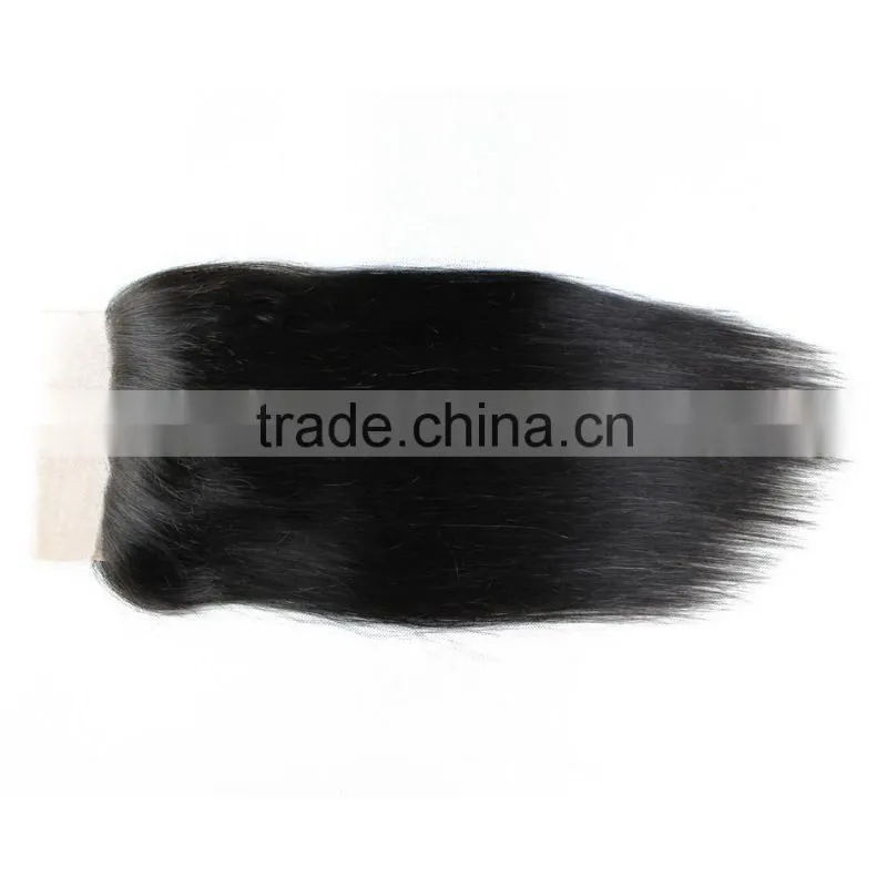 Human Hair Brazilian Lace Frontal Closure 13x4 With Straight Hair Free Part Bleached Knots Virgin Body Wave Lace Frontal