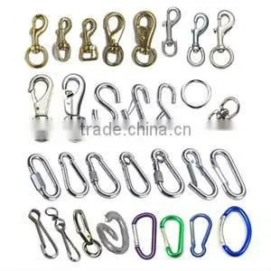 Solid Brass Snap Hooks - Brass Swivel - Quick Release, Spring Snap, Round Rings