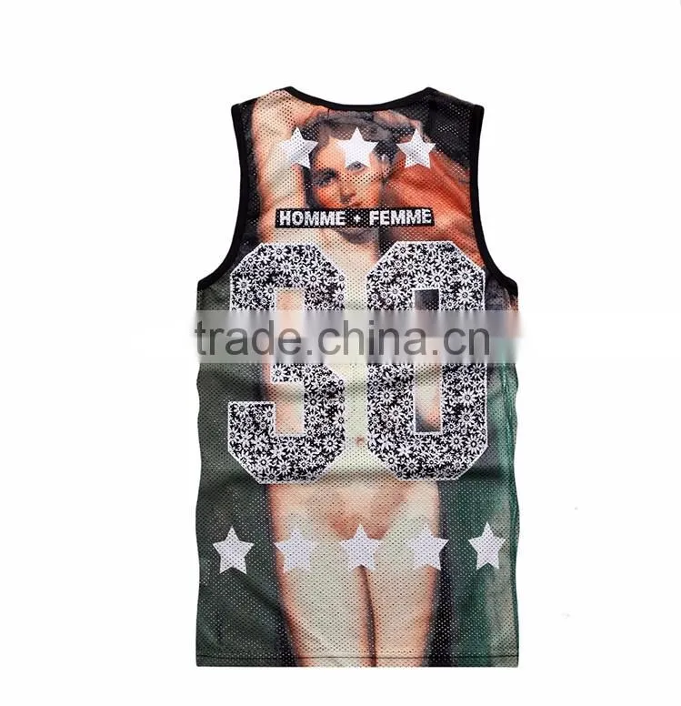 Yingzhong Garment factory OEM ODM Custom Mens Sublimation All Over Print Tank Tops, Training Vest