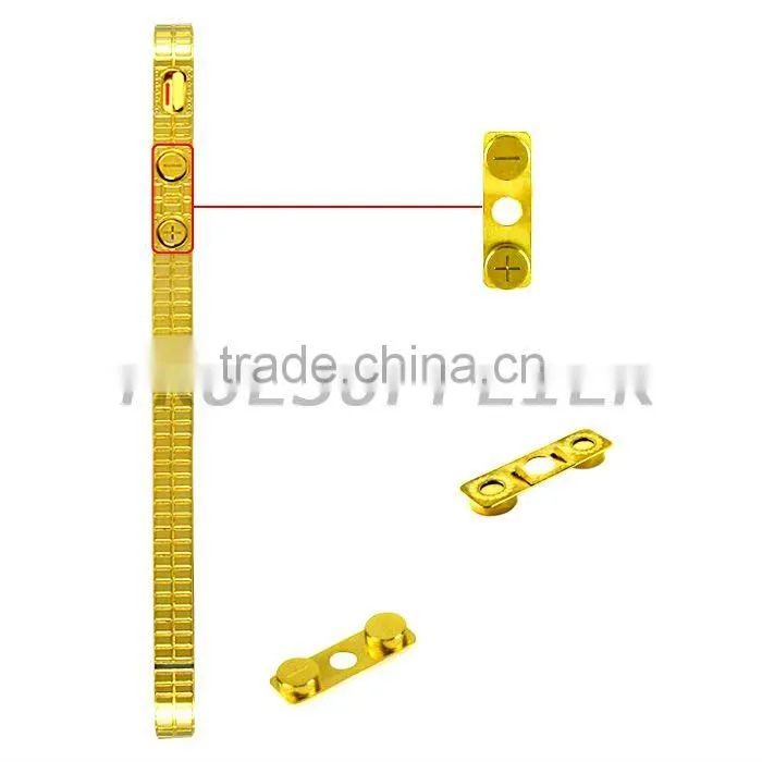 For iPhone 4 Metal Middle Plate Housing Faceplates Embossment Golden