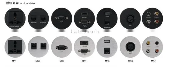 multifunctional desktop power pop up socket socket