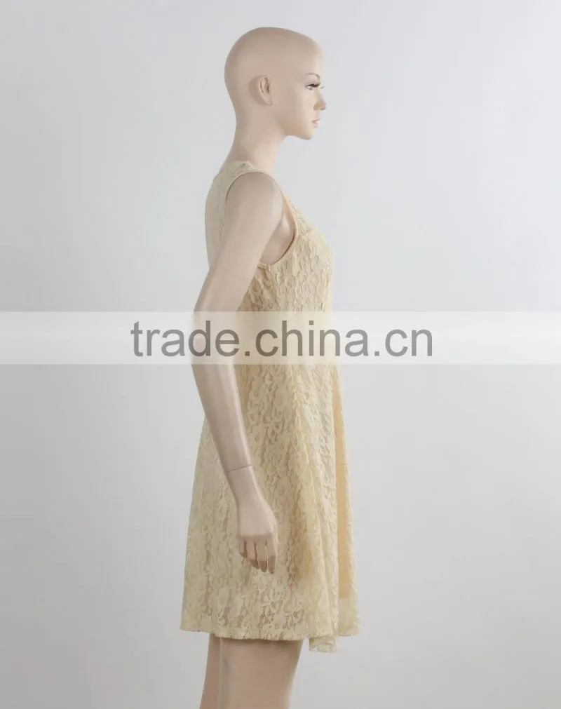 F5S12062 Plain Women Lace Dress Fashion Design