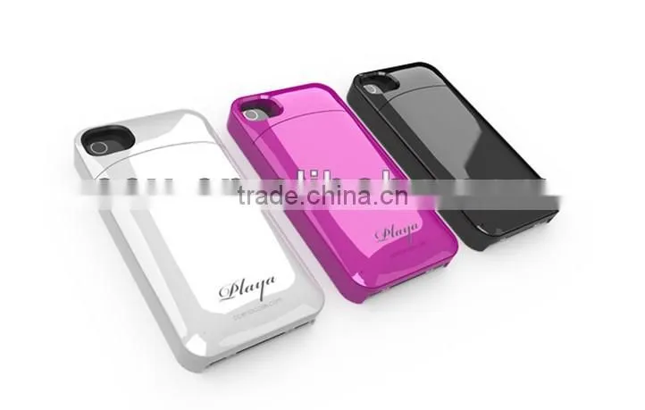 for iPhone 4 4S Slider Credit Card Holder Hard Case Cover Shell Drawer Locker