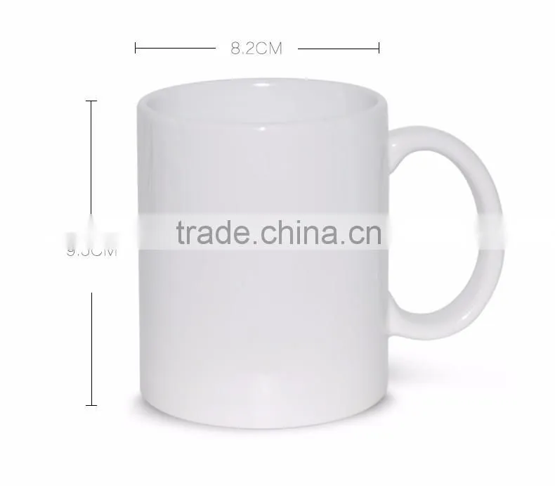 11oz Sublimation White Ceramic Mugs Blanks For Heat Transfer Printing Made In China