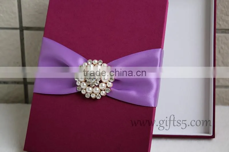 Custom Handmade Luxury Violante wedding invitation boxes