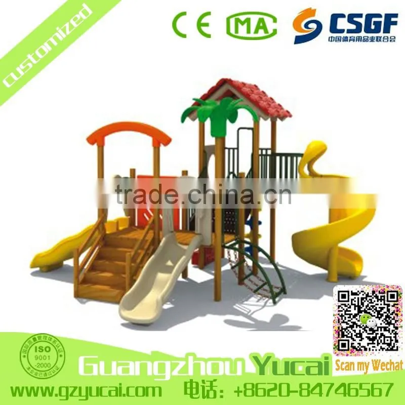 new design used kids outdoor wooden playground equipment for sale