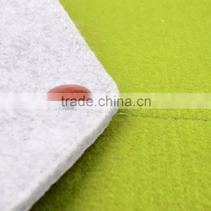 2016 new hot selling wool felt+ PU laptop sleeve bags with mouse bag for apple Macbook air pro , pro retina 11" 13.3" 15.4"