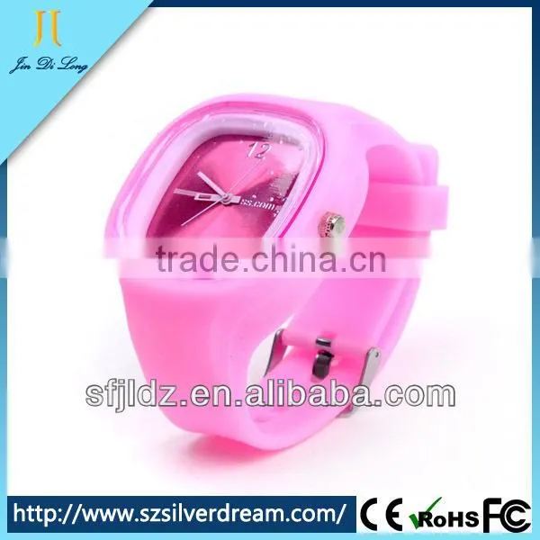 Kids Fashion Watches Square Face Jelly Watch Silicone Watch