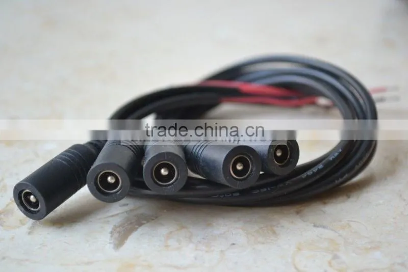 5pcs 5 x 2 1mm DC Power Connector Adapter w/Wire Cable