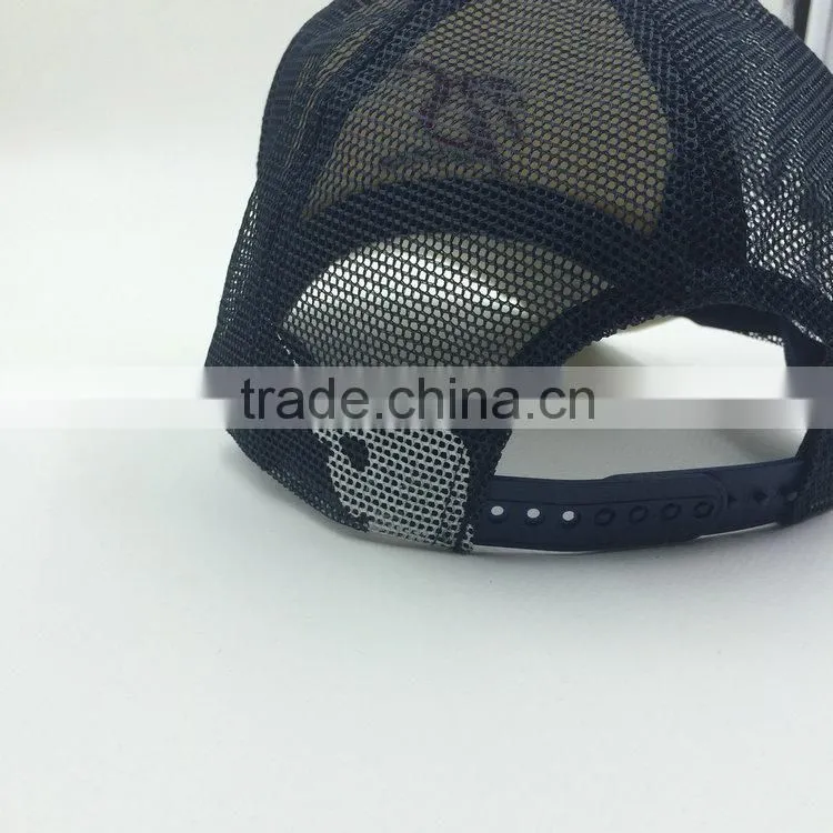 High quality 3D embroidery logo cotton herringbone trucker hats