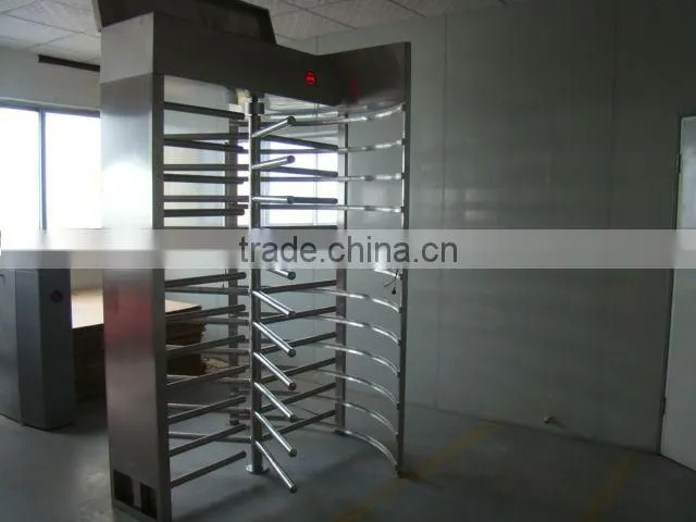 intelligent double lane pedestrian full height rfid turnstile price promotion
