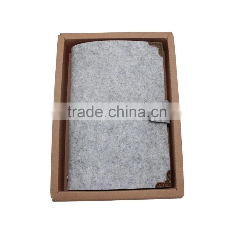 China factory wholesale felt notebooks and diary with clasp