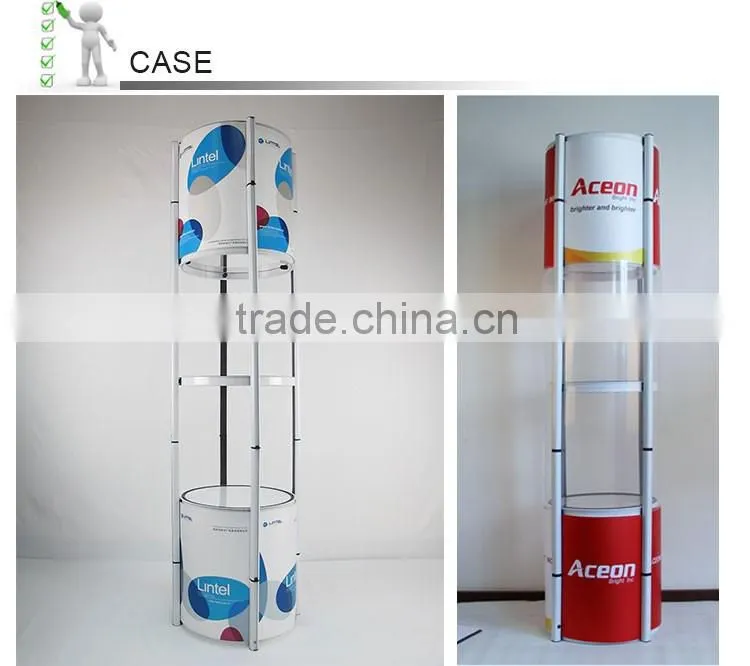 aluminum rotary twist tower display stand