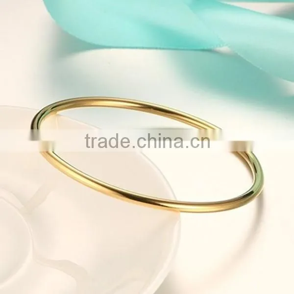 Fashion Simple 3mm Smooth Stainless Steel Bracelet
