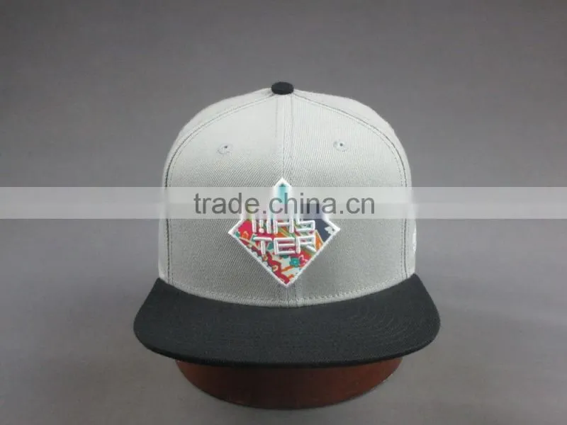 2016 popular fabric with 100% ployester snapback cap