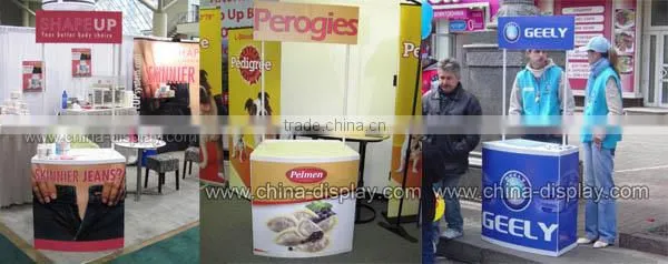 Low Price PP/Aluminum Promotion Table Modern Promotion Table