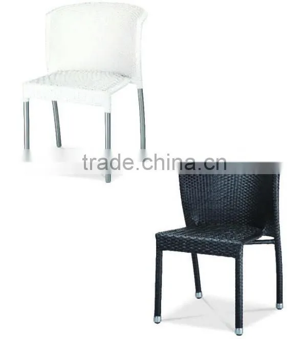 White PE rattan chair outdoor furniture