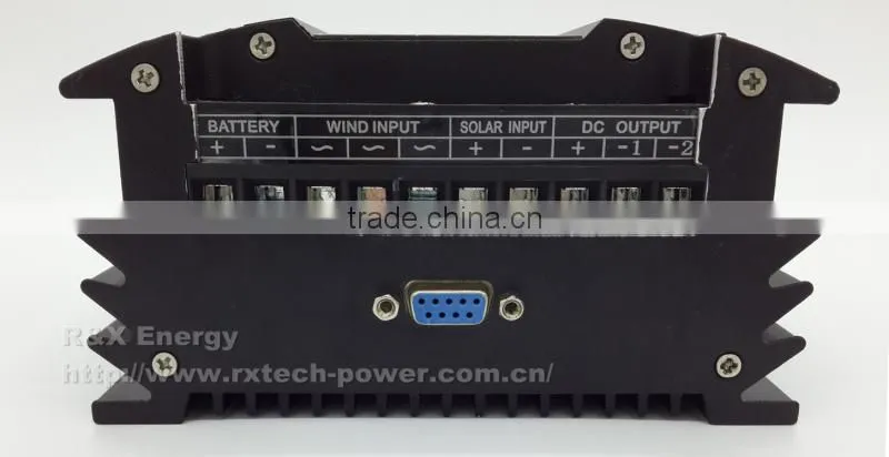 PWM 24V wind/solar hybrid controller with monitoring software, LCD display 400w rated, 600w max charge controller with RS232