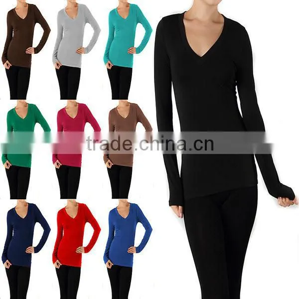 Womens V-Neck plain T-Shirts