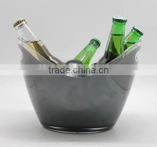 8L Plastic double color ice bucket for bar wholesale and promotion