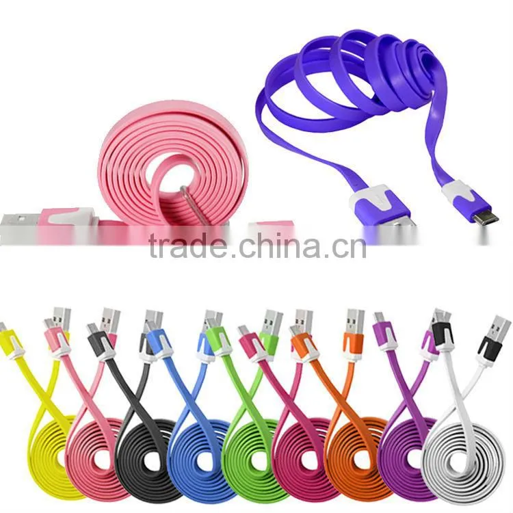 New Flat Micro USB Cable mobile phone usb charging cable
