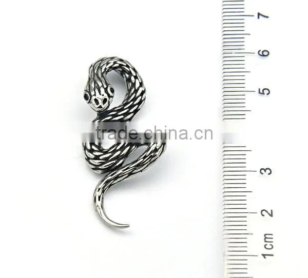 mens gothic snake pendant fancy titanium steel pendant punk style jewelry