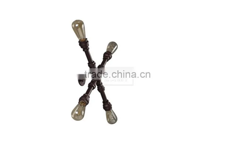 Industrial Metal Pipe Loft Wall Lamp Filament Wall Sconce Wall Mount