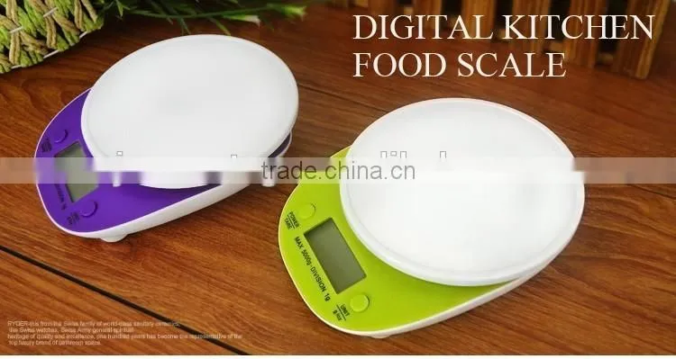 5kg Food Diet Kitchen Digital Scale electronic scales balance weight weighting LED electronic