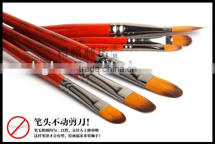 BGN-3228 Bergino professional filbert shape nylon hair paint brush in stock