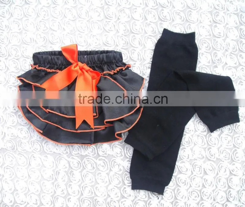New design beautiful Halloween baby bloomer and leg warmer for girls