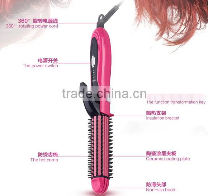 fast hair straightener brush Heating on backside totally new feature