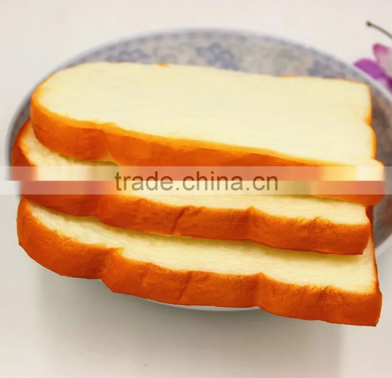 High Quality Soft New Products Artificial Toast Bread Slice Model With Cream Smell For Bakery Shop Machine Sell Display Decor