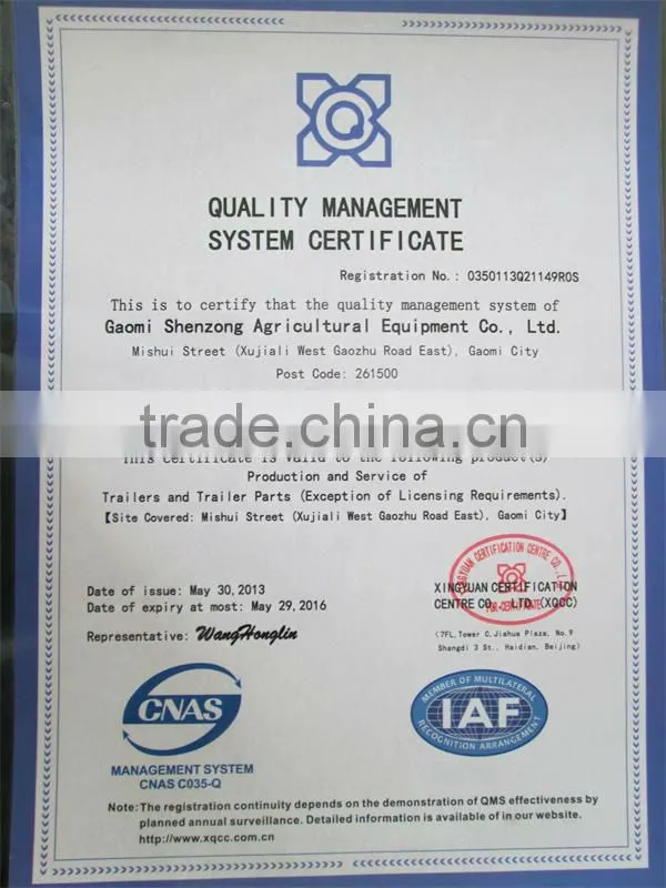 hydraulic cylinder for tipping trailer