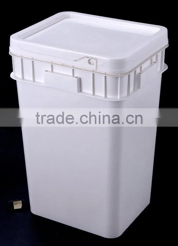 8 gallon Plastic square bucket 30 L plastic cubic pail Industrial square bucket with lid