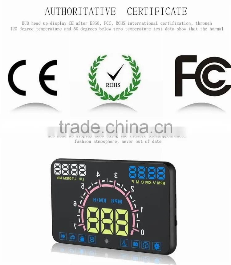 5.8 inch HUD E350 digital speedometer car OBD2 HUD display