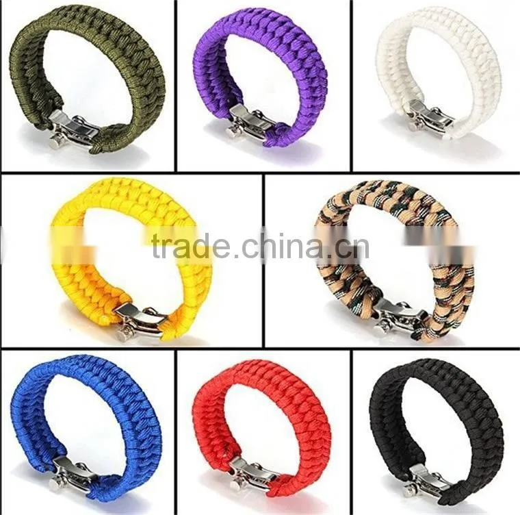 100% polyester braided bracelet