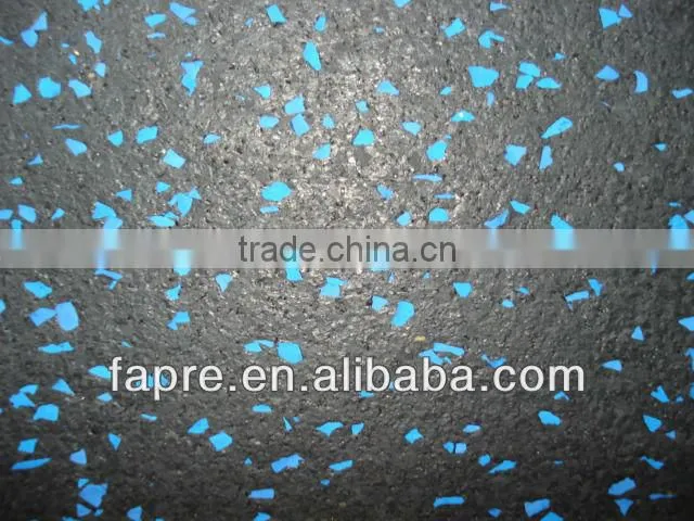 Interlocking Rubber Sport Matting with Colorful EPDM Speckles