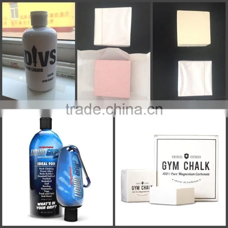 liquid gymnastic weightlifting chalk in bottle
