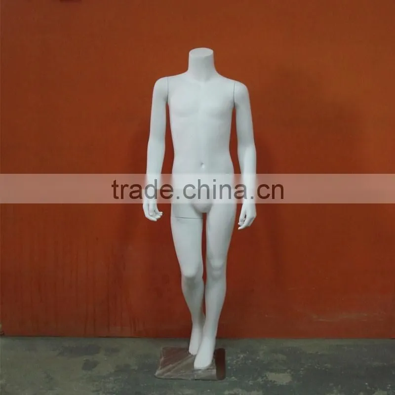 Matt White Headless Child Mannequin 6 Years Old Arms At The Side