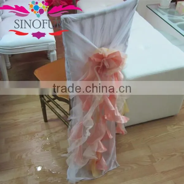 2014 fashion style chiffon chair covers for weddings