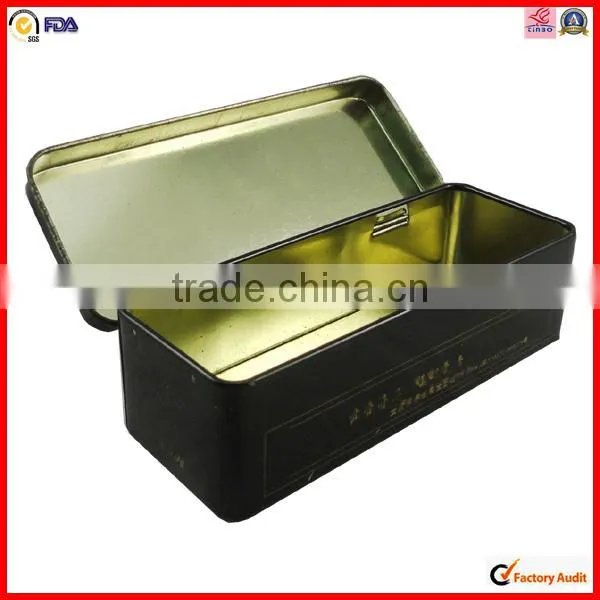 factory custom rectangular wine metal tin