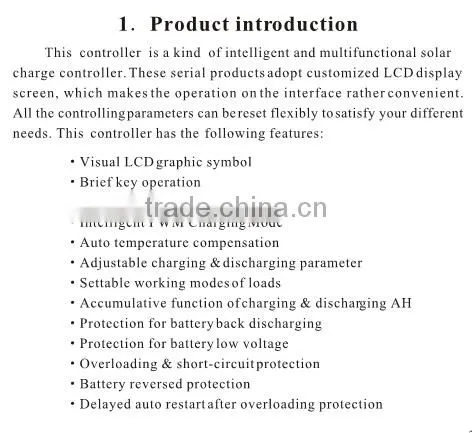 LED display smart solar charge controller