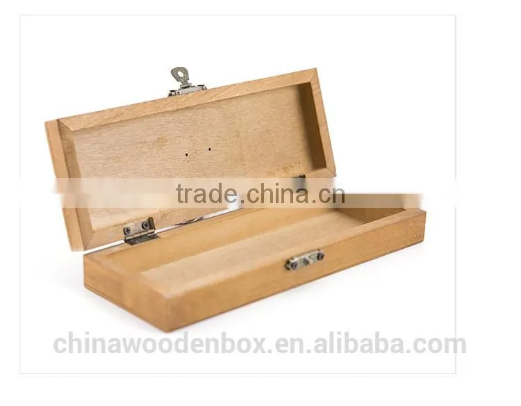 Small customized design wooden pencil box with logo