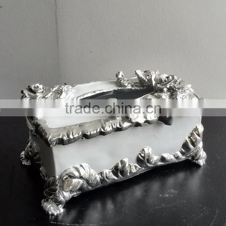 Polyresin tissue box